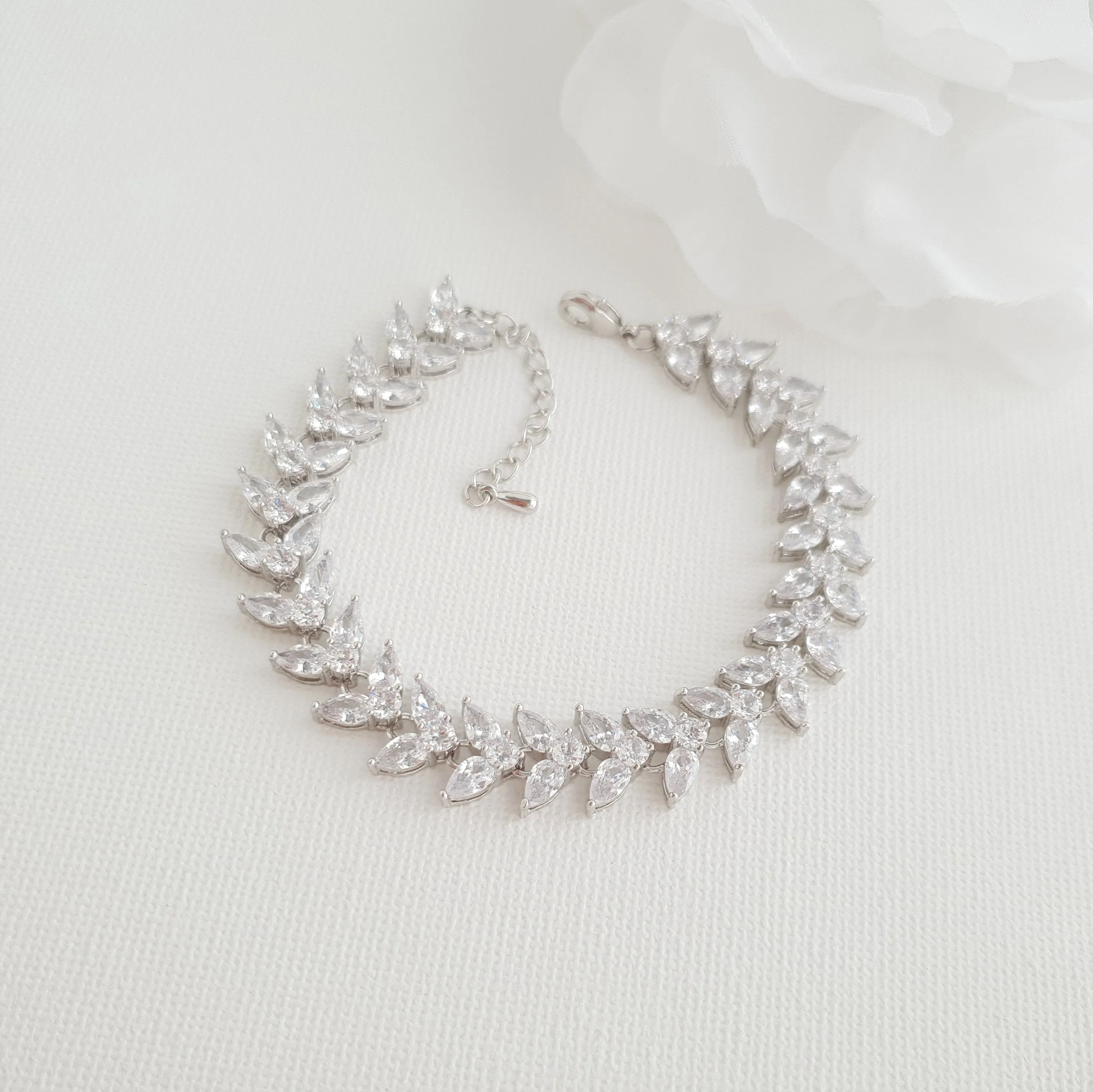 Marquise Tennis Bracelet in Cubic Zirconia-Katie