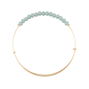 Matte Turquoise Crystal Bangle