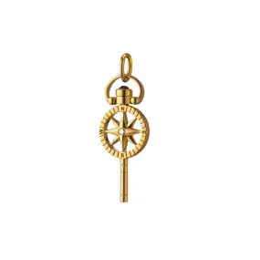 Mini "Adventure" Compass Key with Diamond