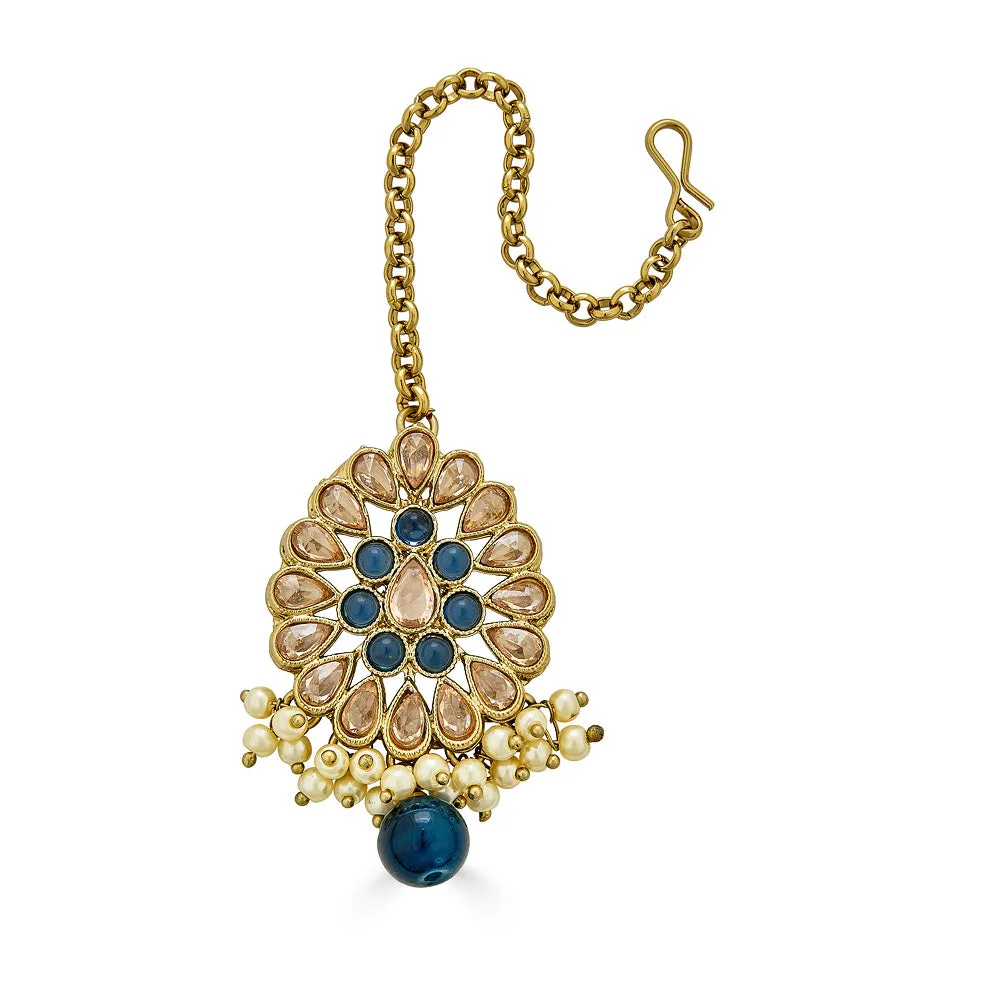 Monisha Necklace in Sapphire Blue