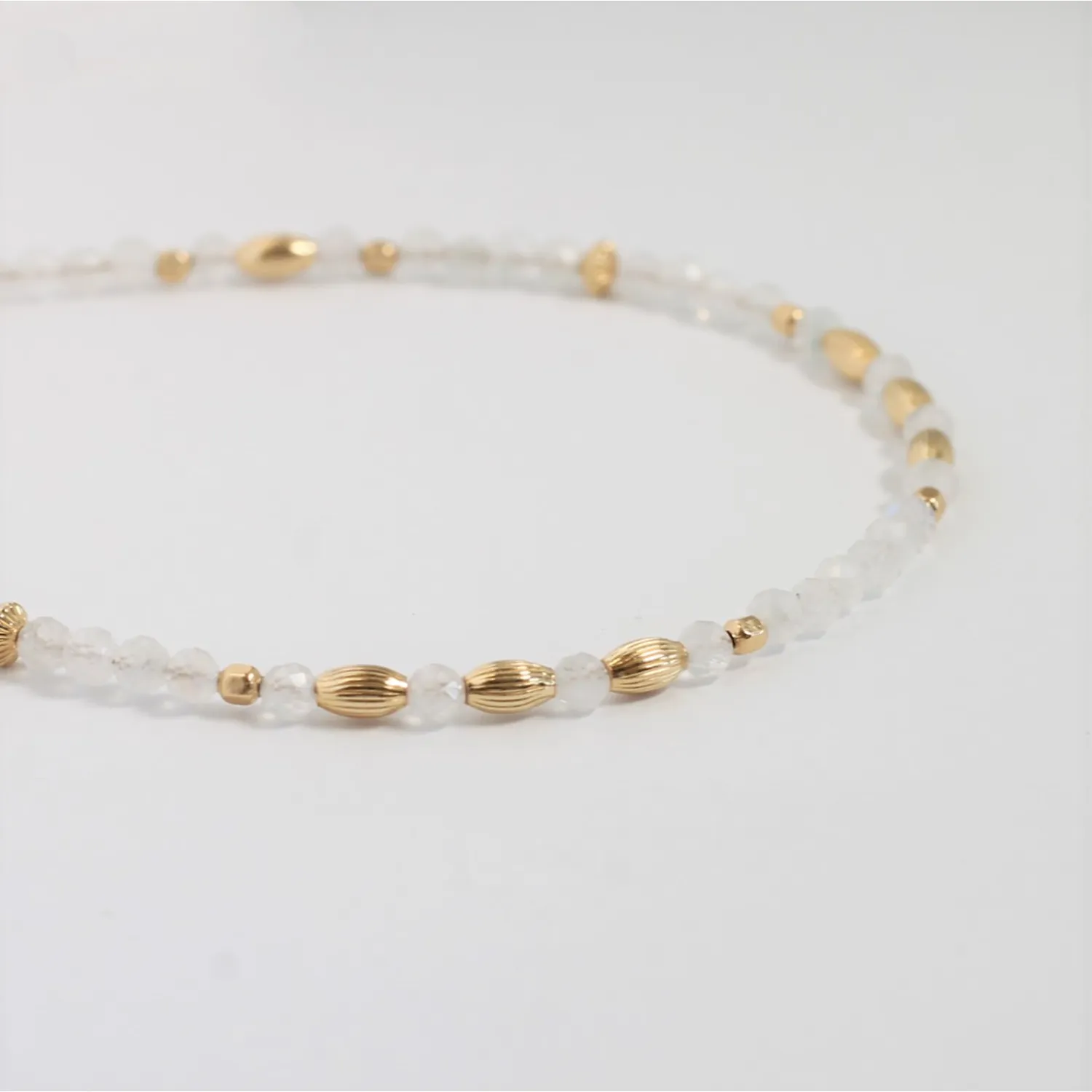 Moonstone Beaded Anklet