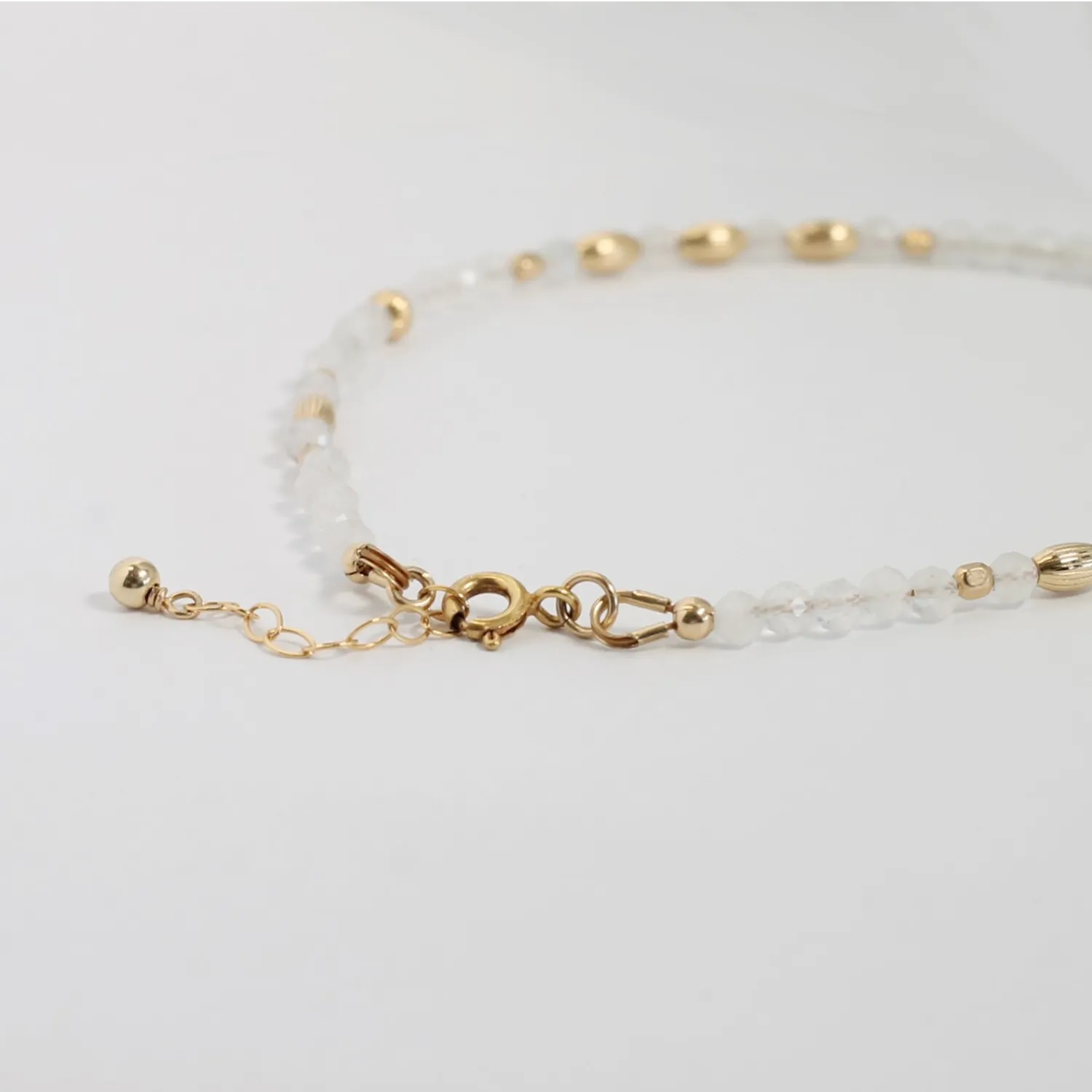 Moonstone Beaded Anklet