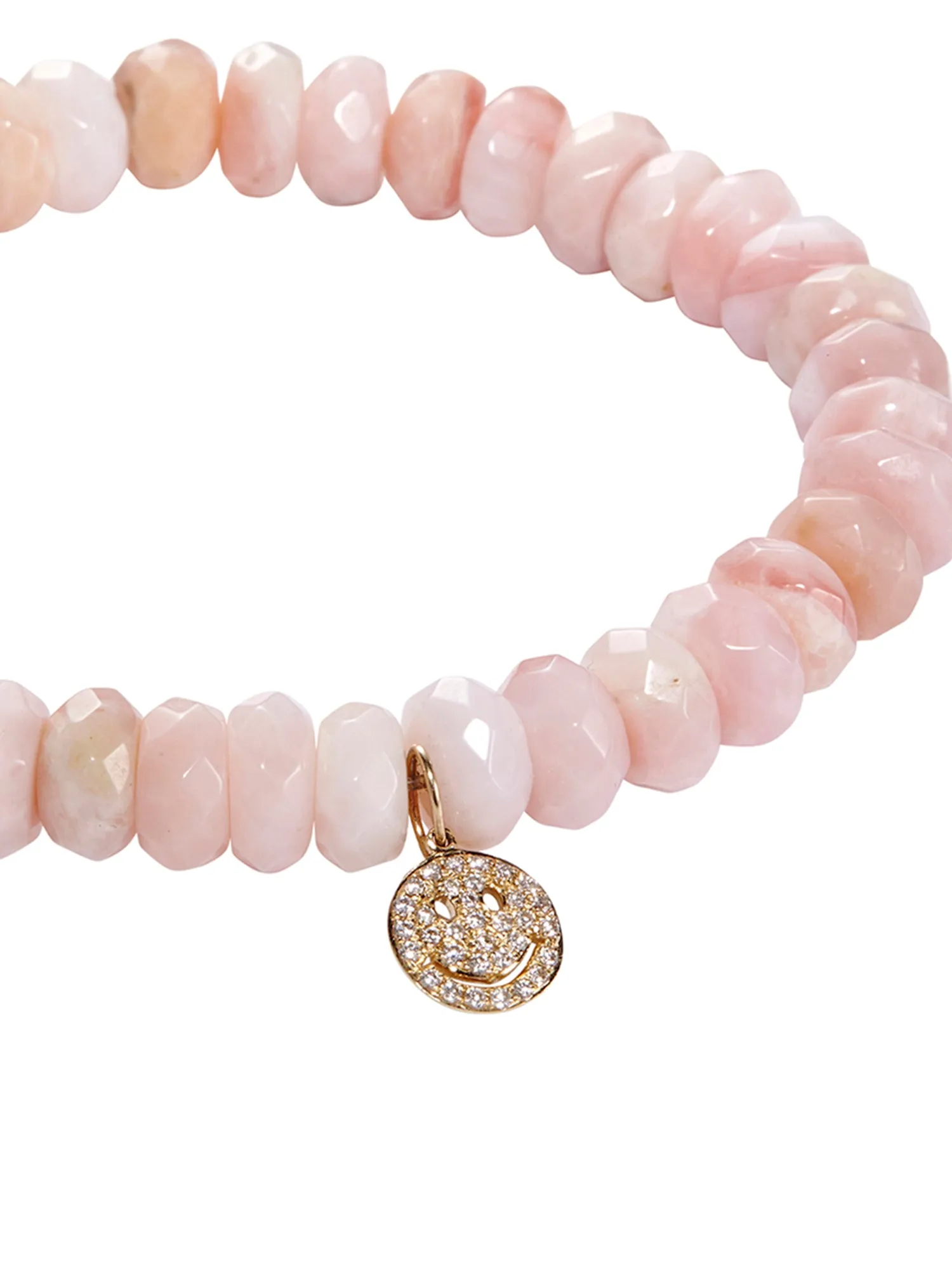 Moonstone Pavé Diamond Happy Face Bracelet