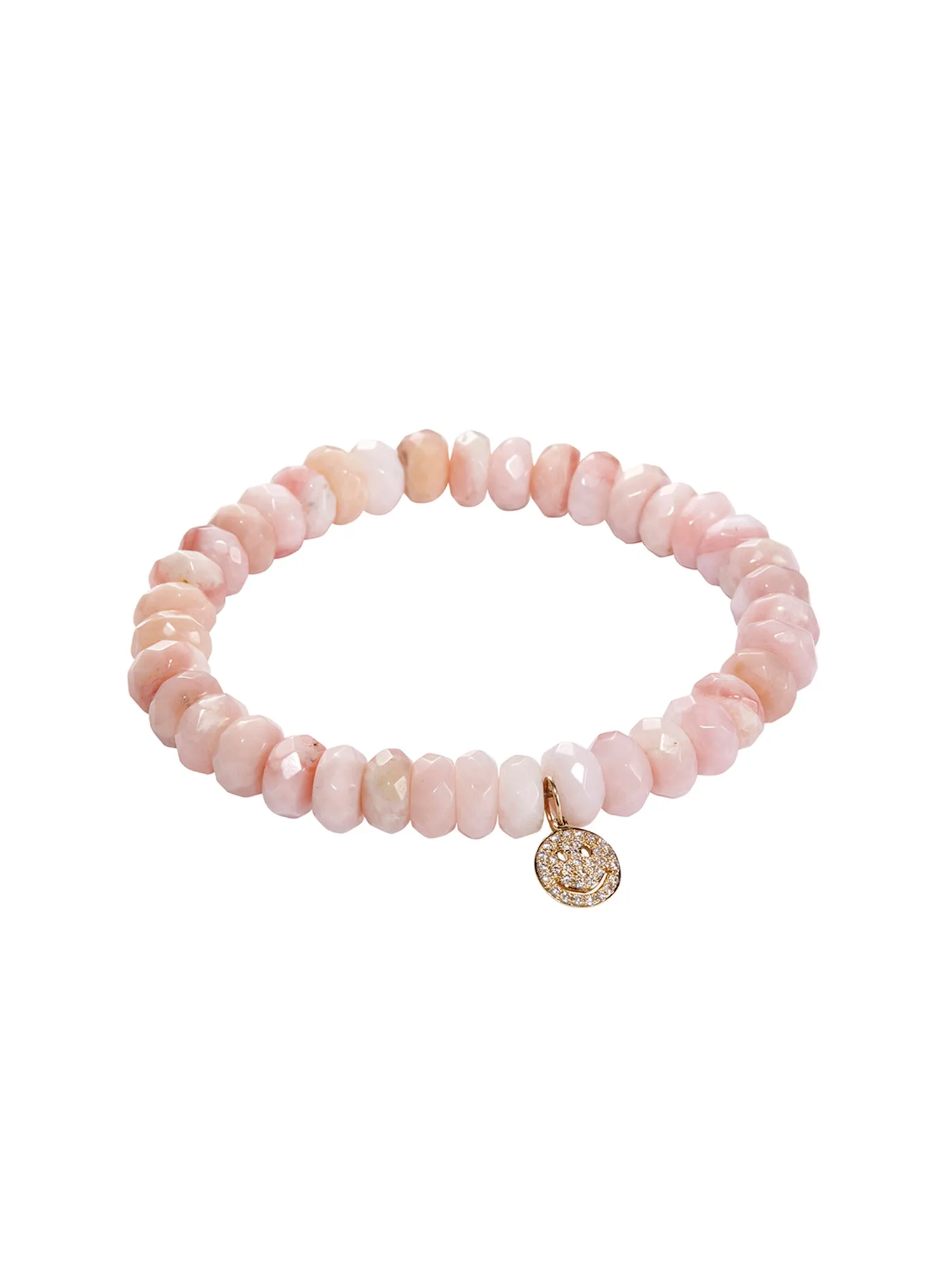 Moonstone Pavé Diamond Happy Face Bracelet