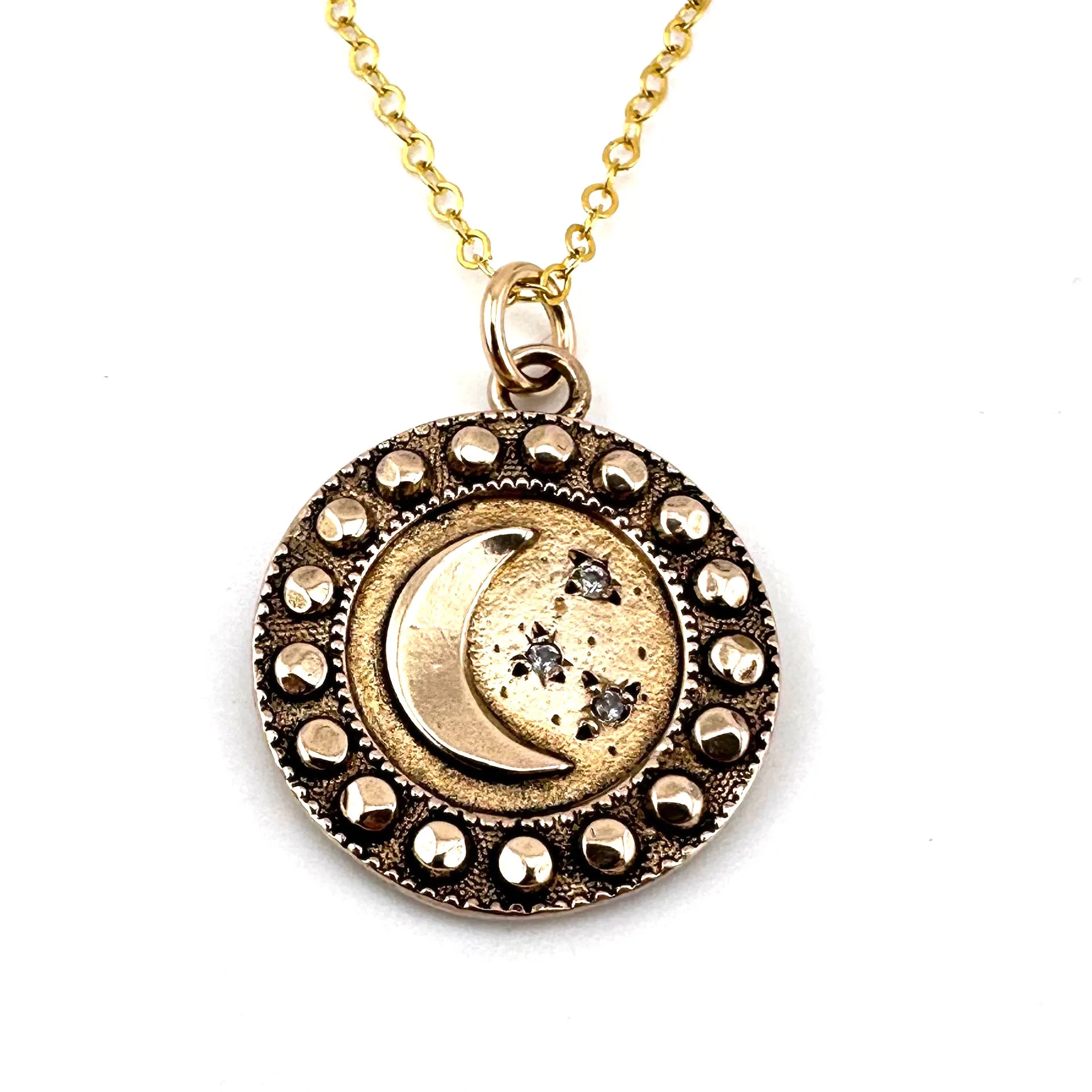 MOTHER MOON Necklace - White Sapphires