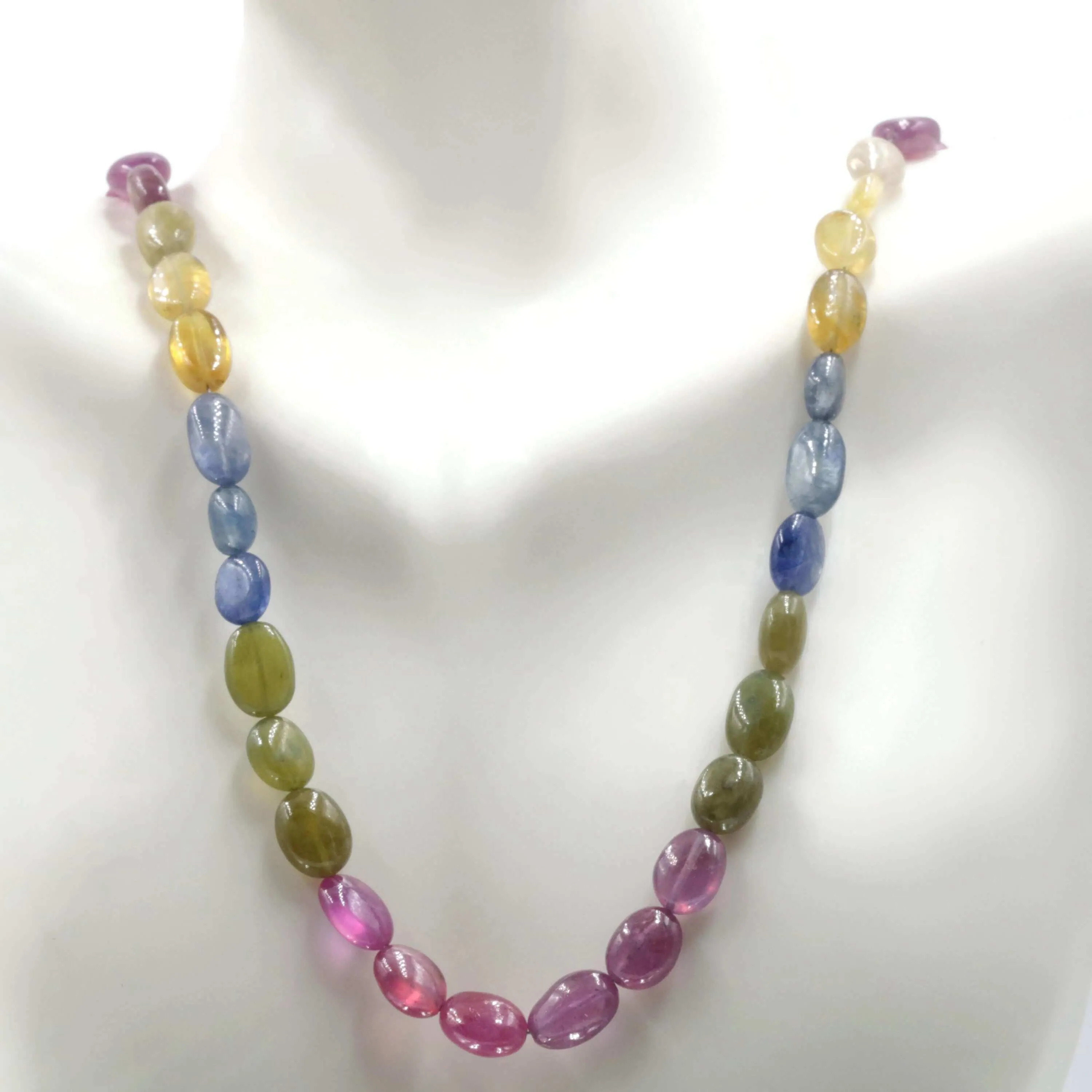 Multi Color Sapphire Strand Corundum Strand Multi Gem Beaded Strand Sapphire and Ruby Beaded Strand DIY Jewelry SKU 6142701