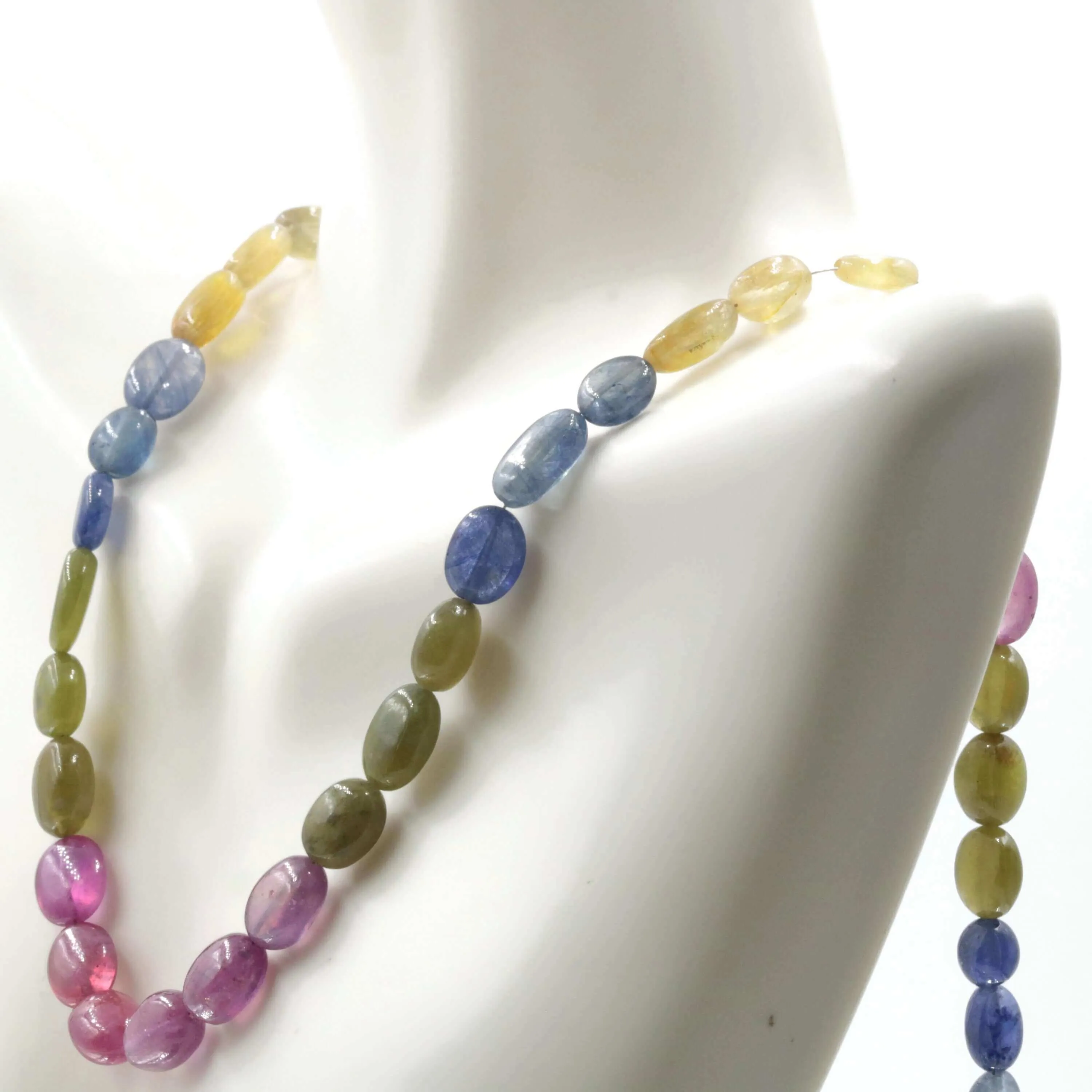 Multi Color Sapphire Strand Corundum Strand Multi Gem Beaded Strand Sapphire and Ruby Beaded Strand DIY Jewelry SKU 6142701