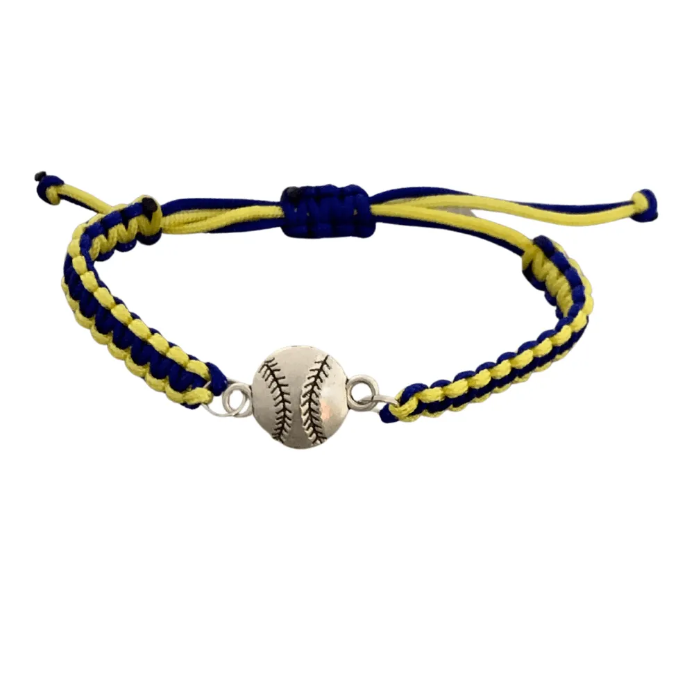 Multi Colored Baseball Rope Bracelet - Pick Colors