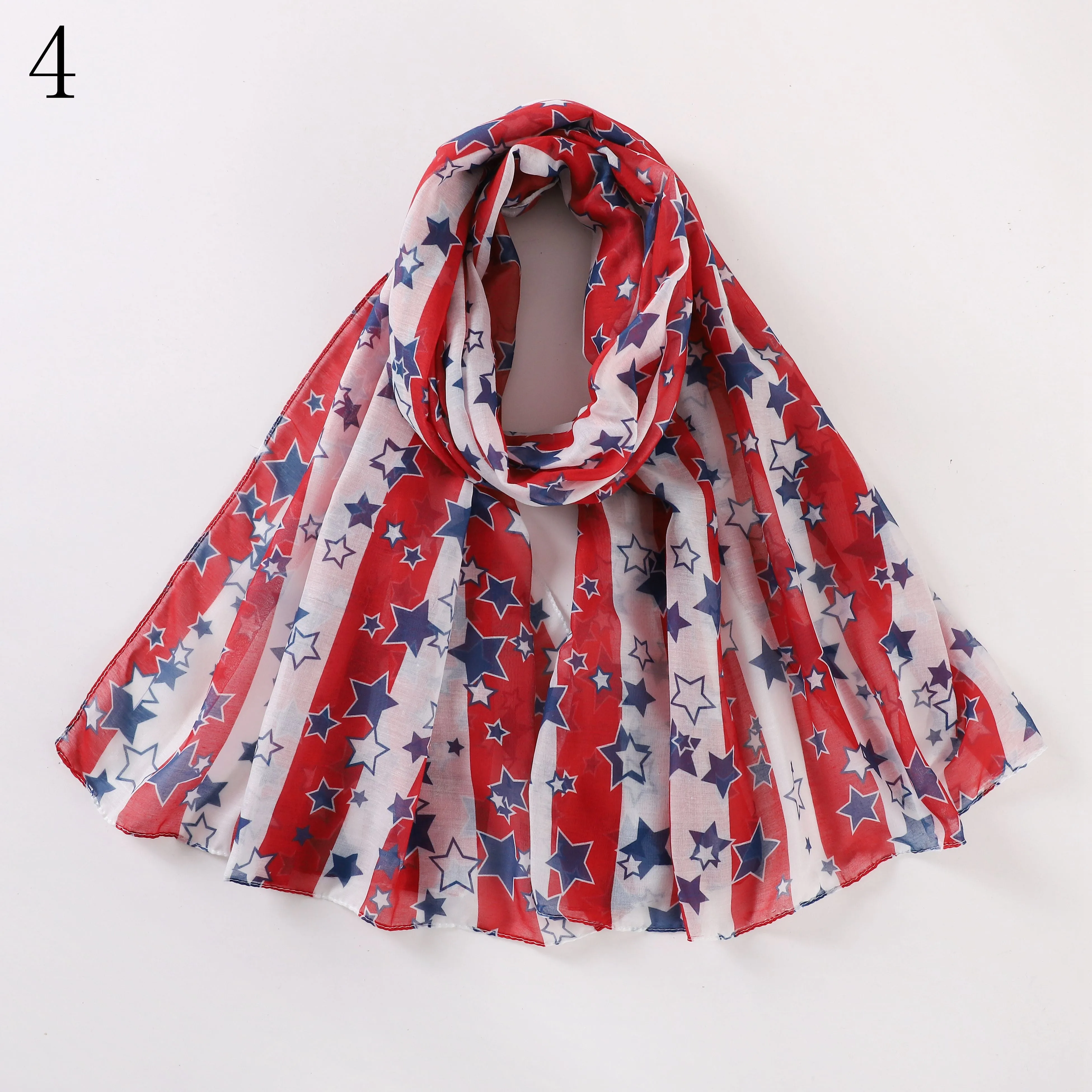 MYP09  USA American flag printed scarf