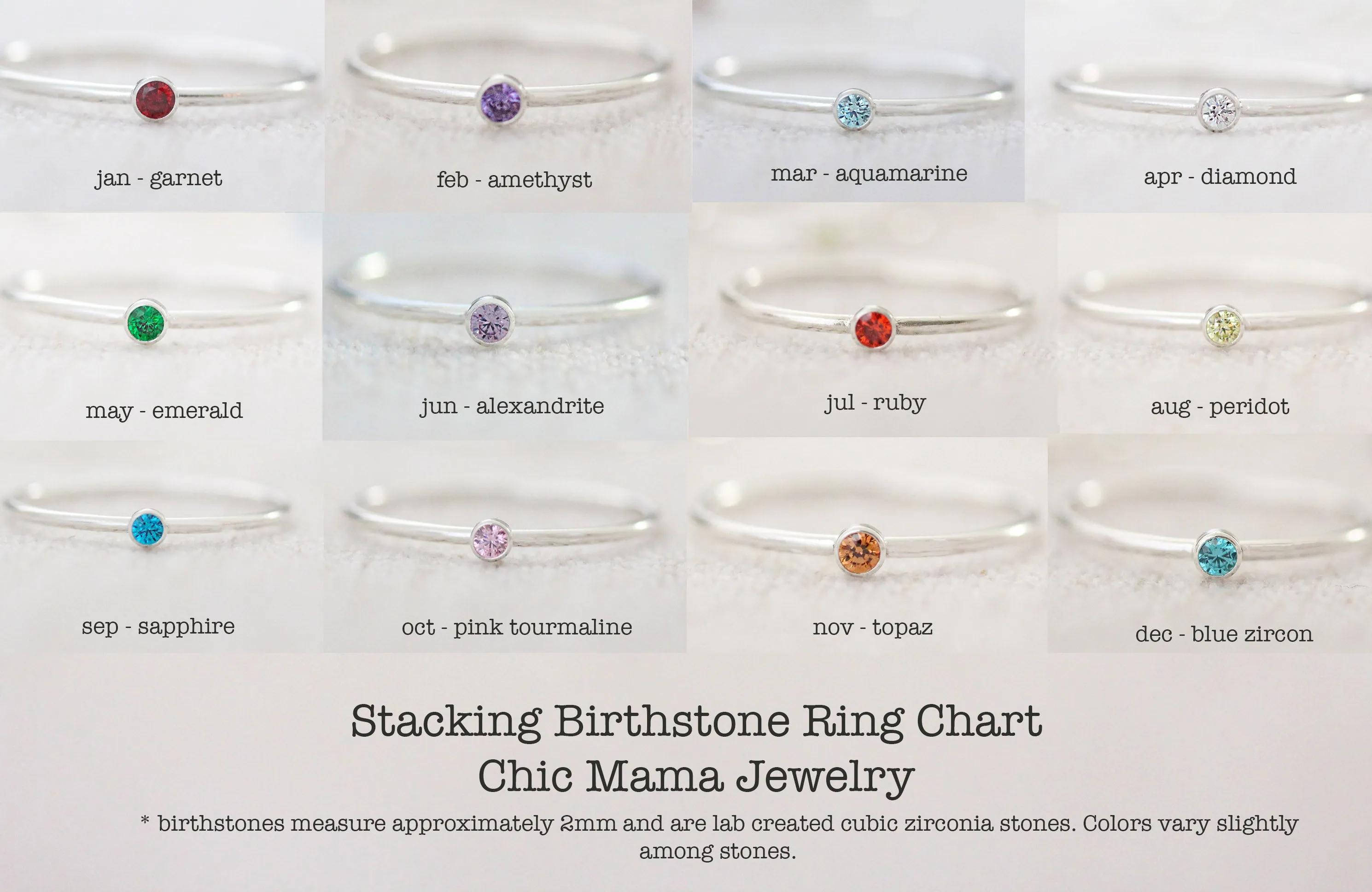 name ring   bead ring   birthstone ring {sterling silver}