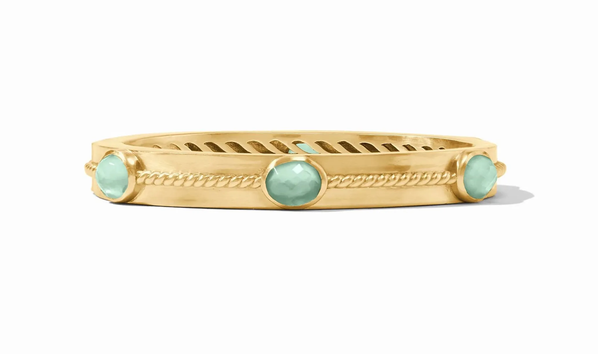 Nassau Hinge Bangle - Iridescent Aquamarine