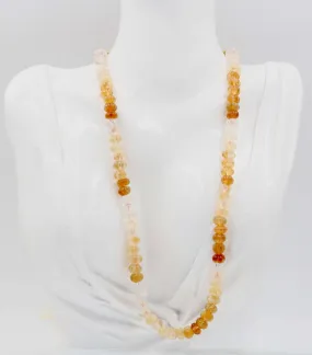 Natural Citrine Necklace Yellow Quartz Citrine Necklace Yellow Beaded Gemstone Necklace Citrine Quartz Sarafa Yellow Necklace SKU 6142914