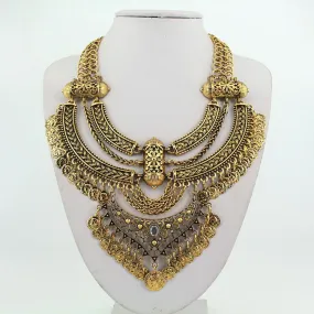 New design retro coin multi layer necklace gold necklaces & pendants vintage bohemian turkish jewelry