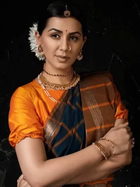 Nikki Galrani In Lakshmi Kasulaperu Long Haram Set