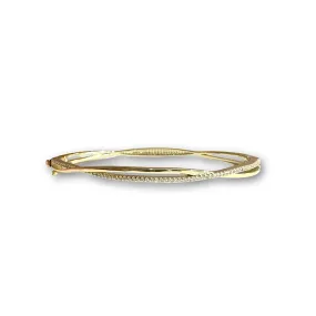 Noellery Pave Twist Clasp Bangle