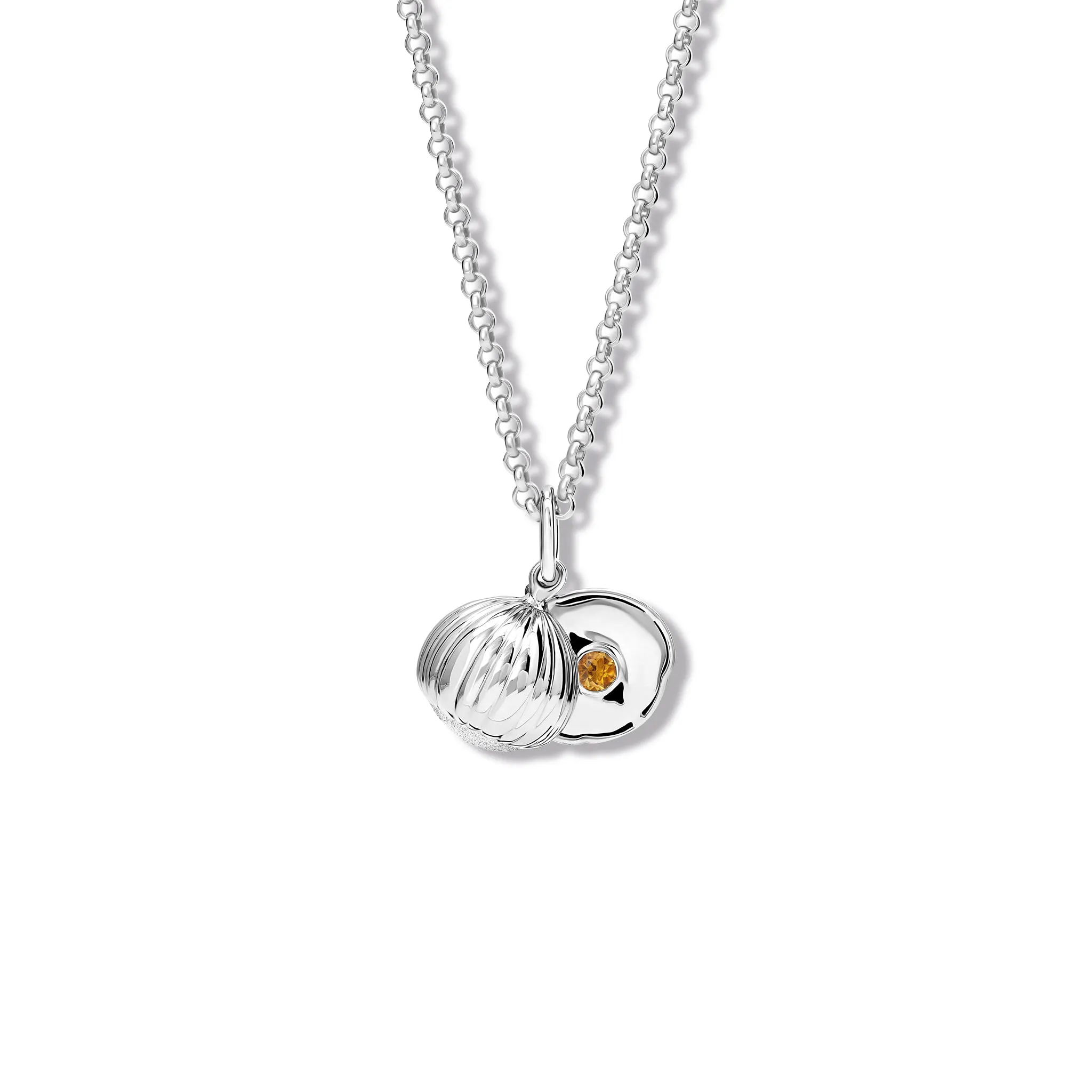 Noisette Necklace Pendant Silver - Citrine