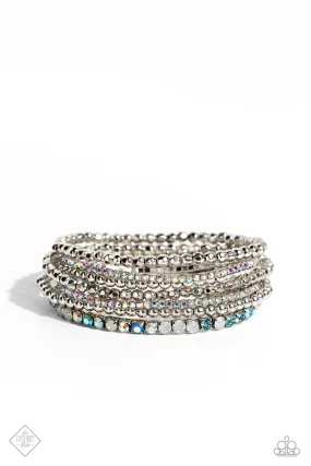 Paparazzi Stellar Sequence - Blue Bracelet - August 2023 Fashion Fix