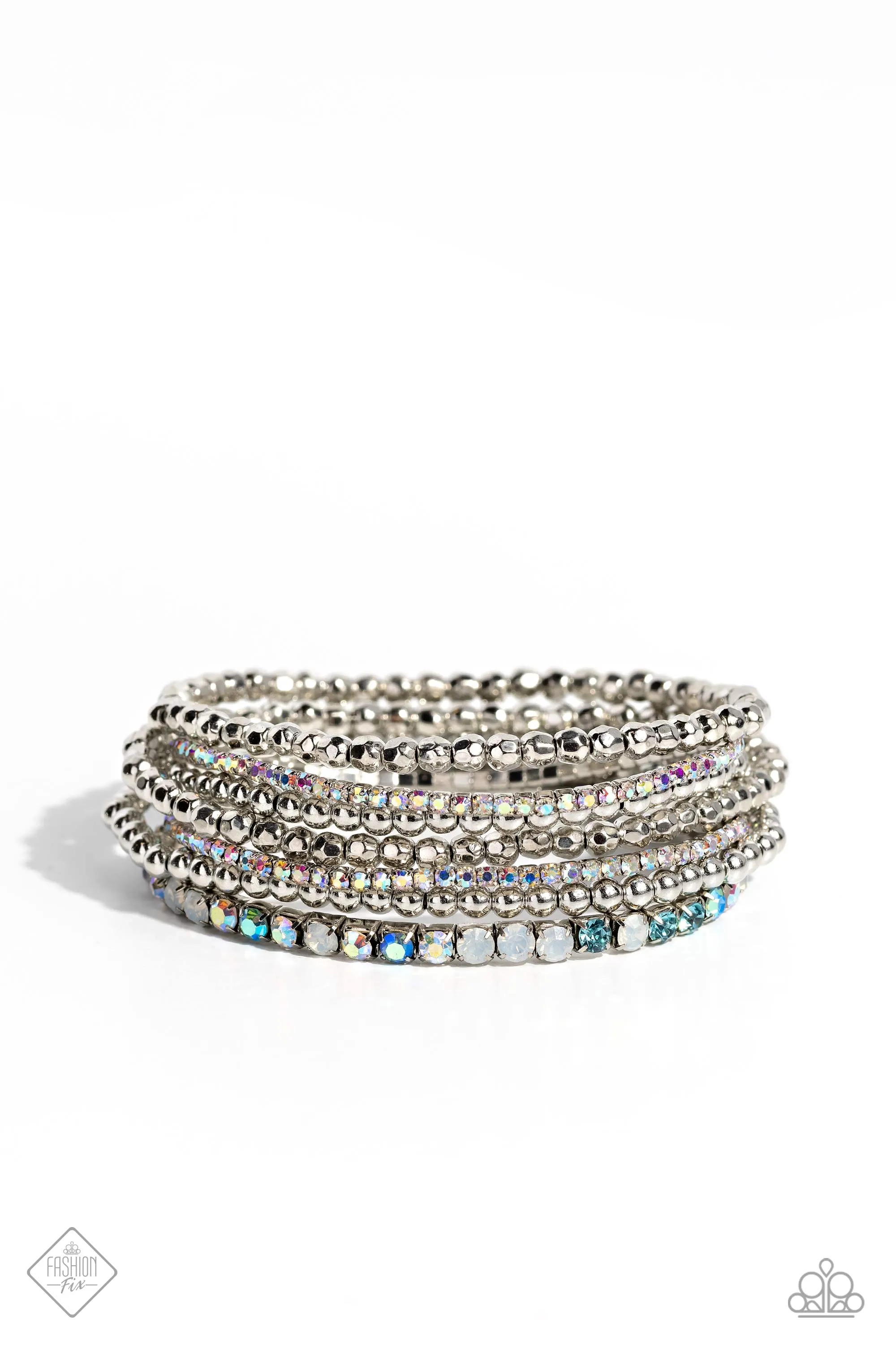 Paparazzi Stellar Sequence - Blue Bracelet - August 2023 Fashion Fix