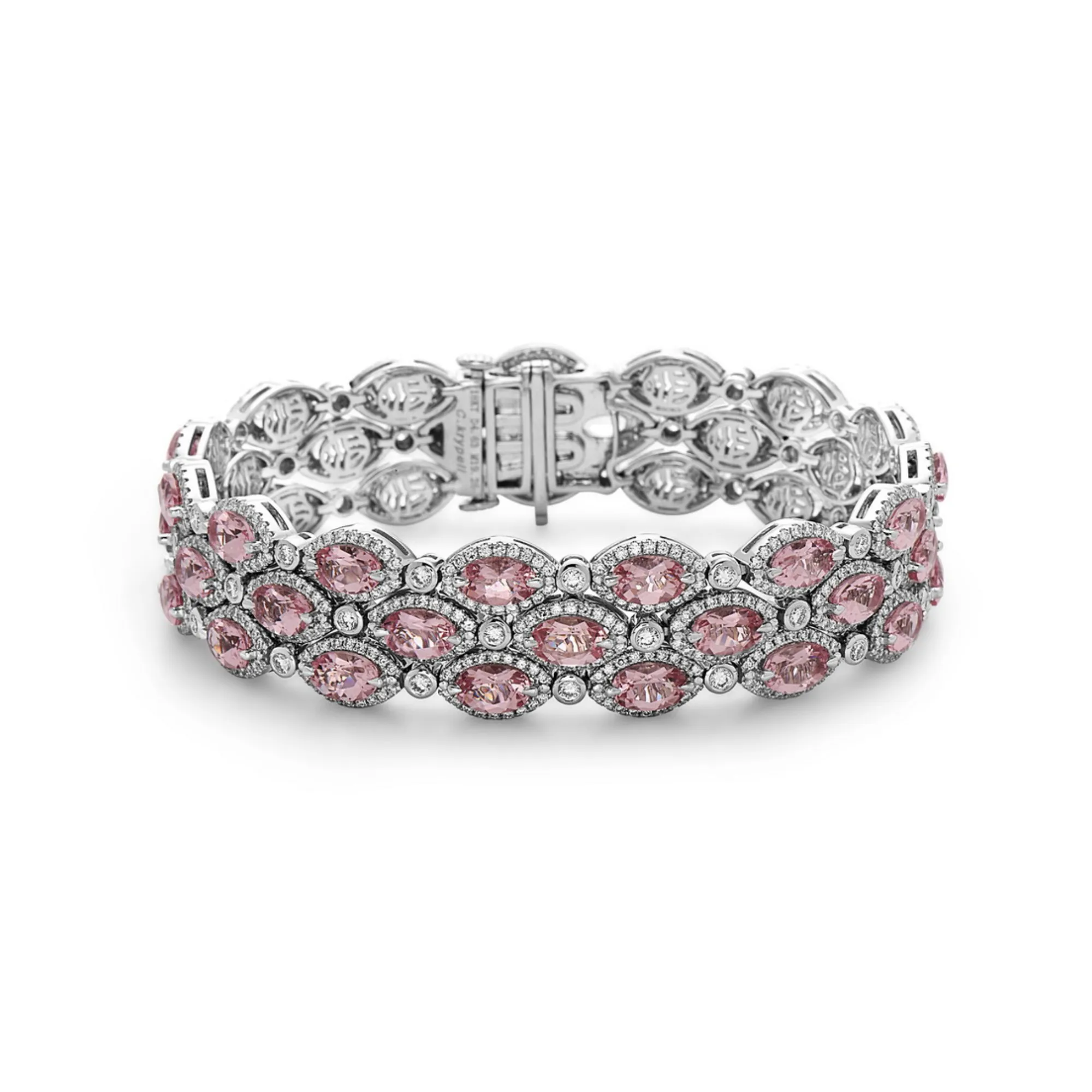 Pastel Diamond Firefly Triple Row Bracelet