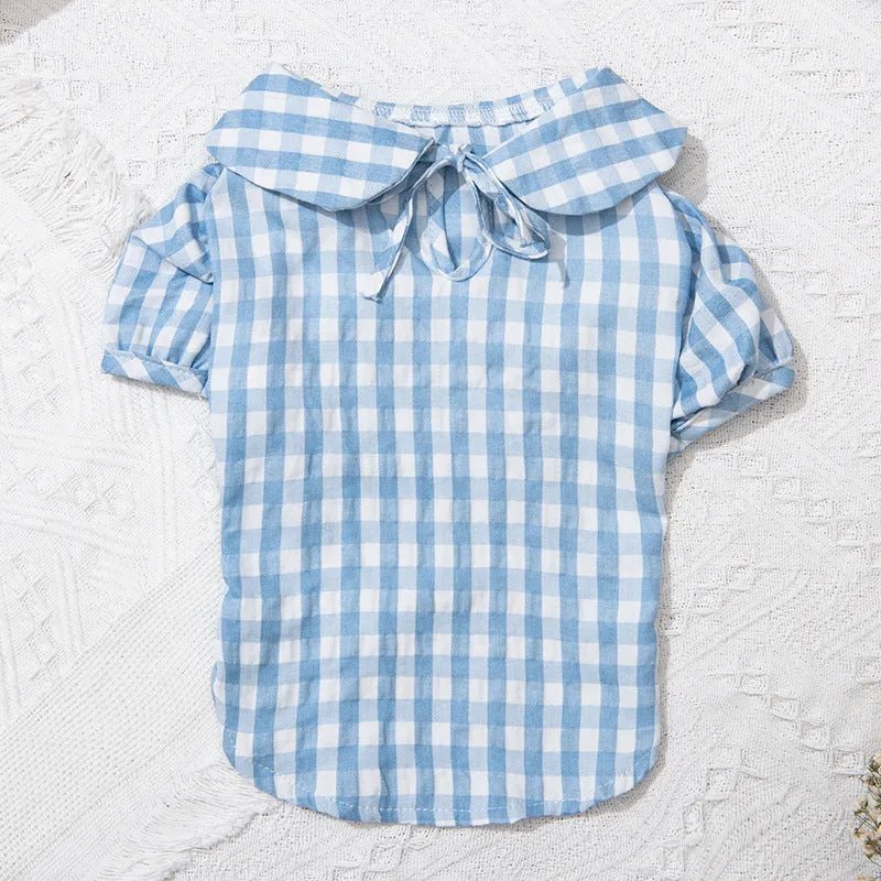 Pet Clothes Plaid Two-Legged Clothes Cat Clothing