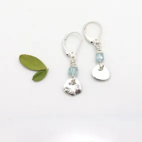 Petal Collection:  Aquamarine Bud Earrings