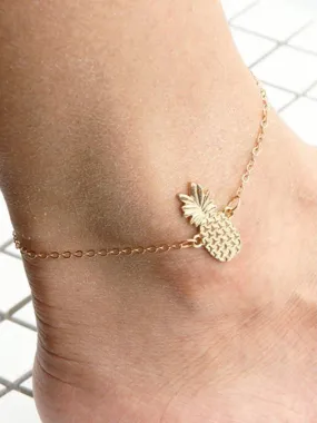 Pineapple Design Chain Anklet