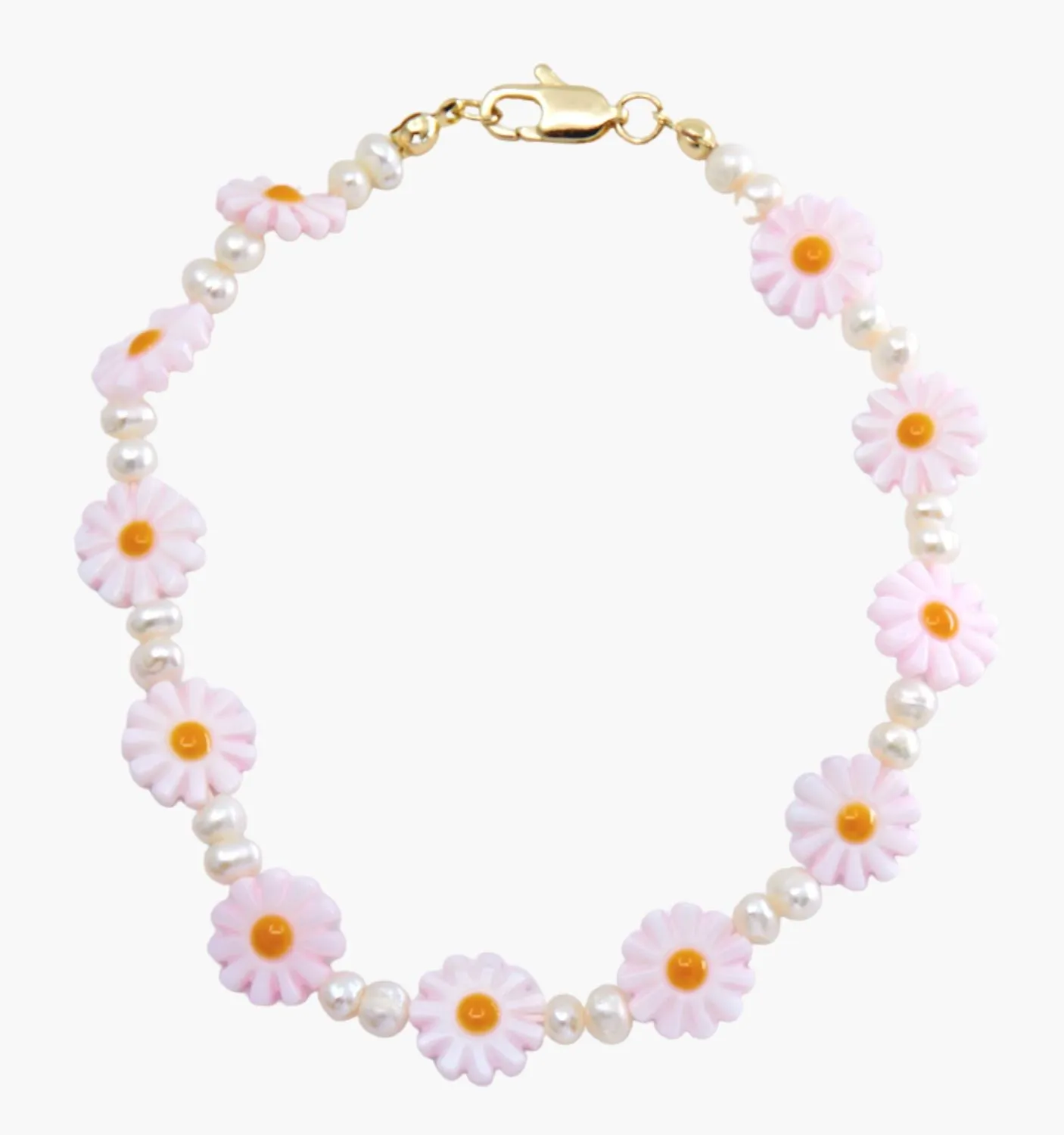 Pink Daisy Anklet