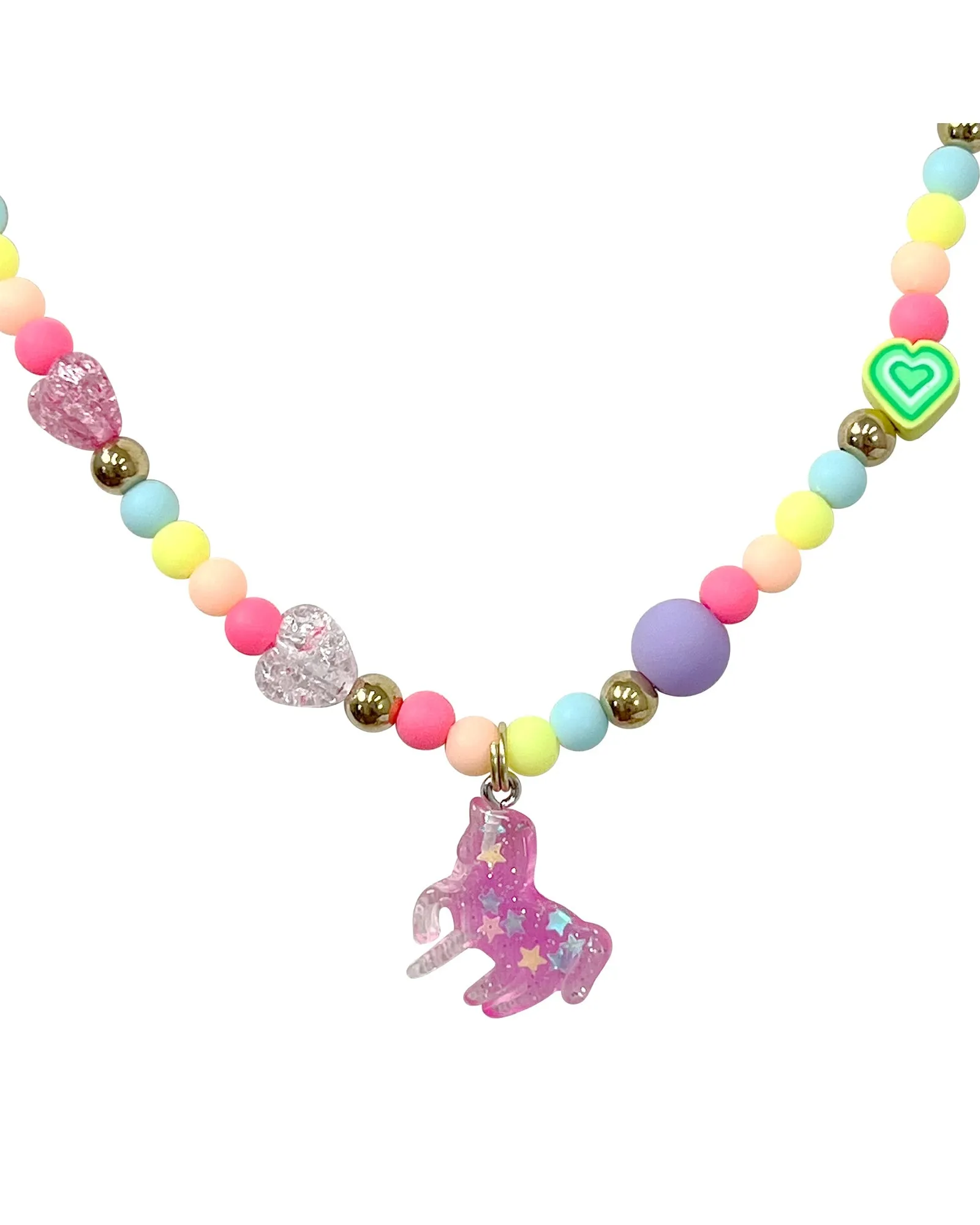 Pink Poppy Unicorn Rainbow Necklace & Bracelet Set