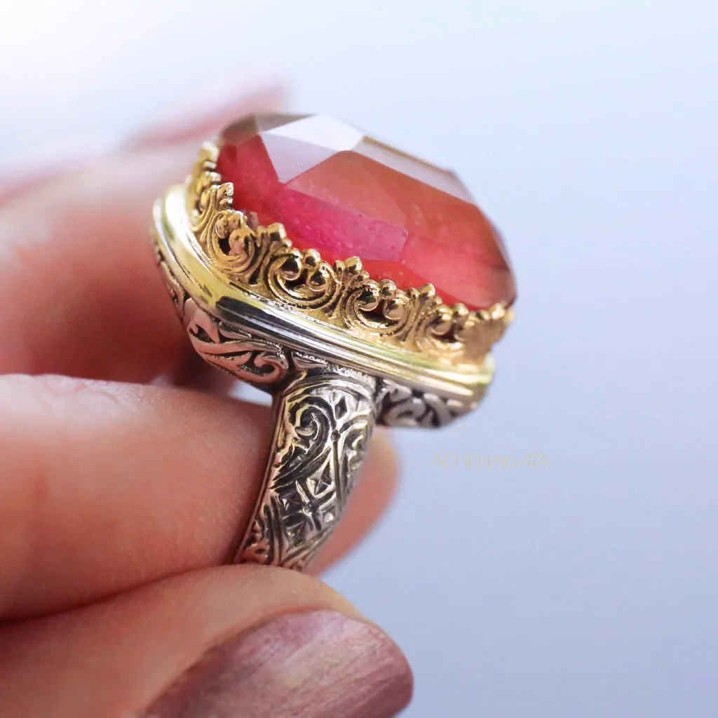 Pop Rocks Rectangular Crown Ring