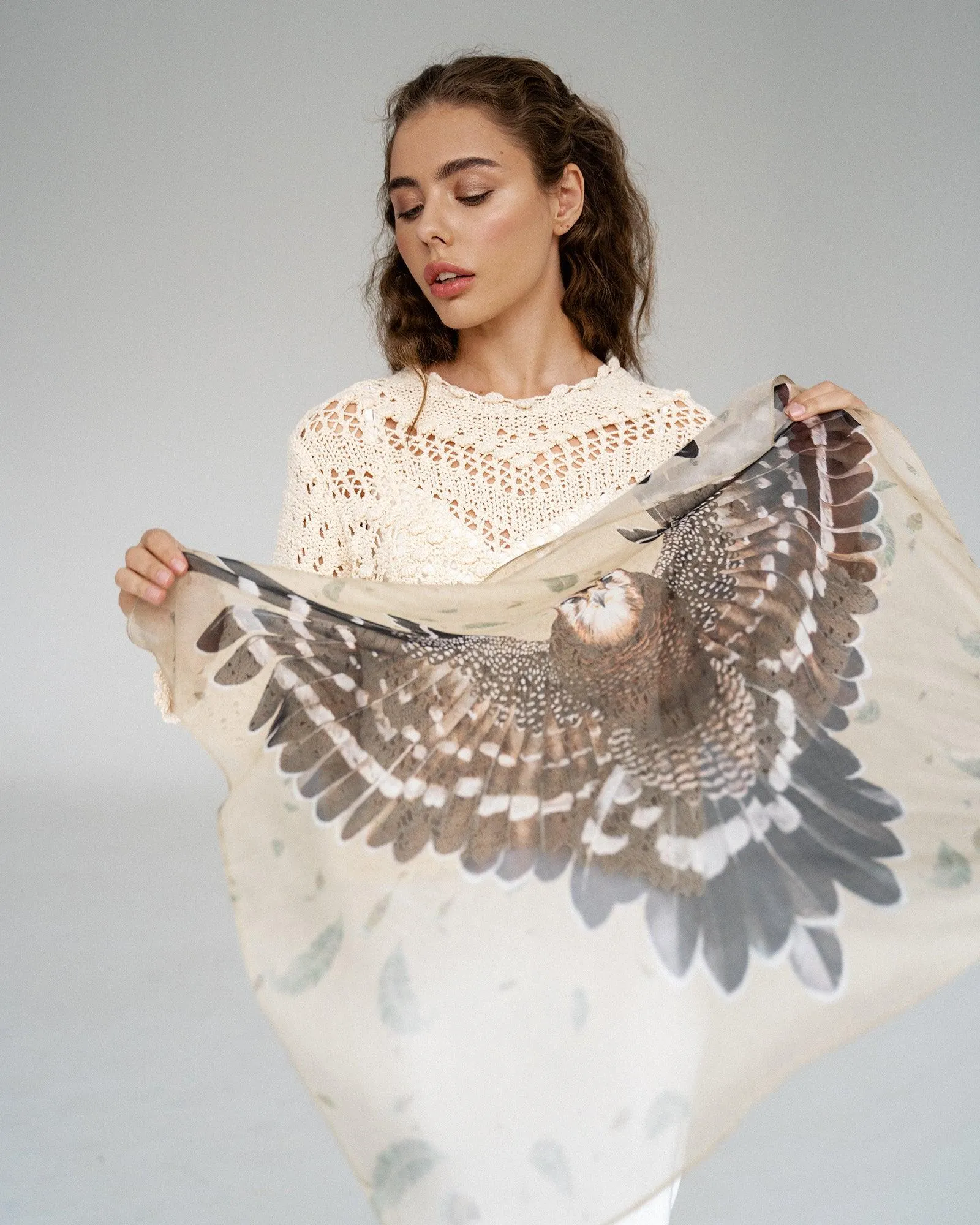 "Hawk" Chiffon Scarf by Zlitay