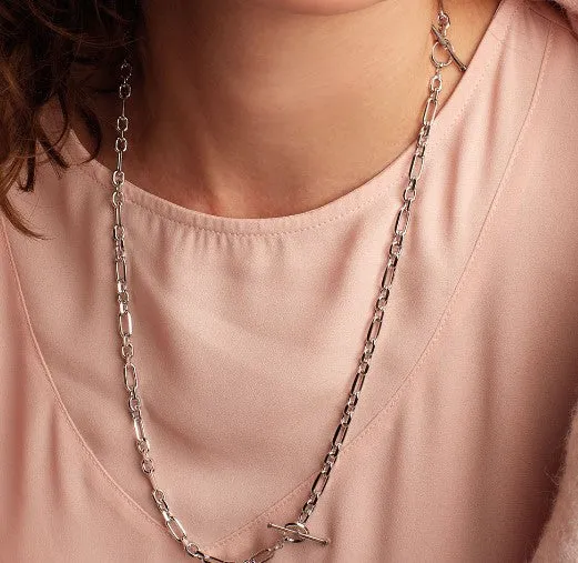 Revival Astoria Figaro Chain Link T-bar Necklace