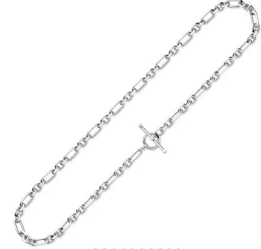 Revival Astoria Figaro Chain Link T-bar Necklace