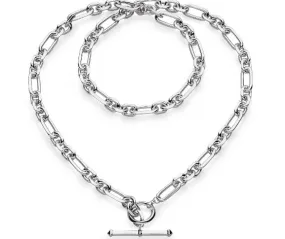 Revival Astoria Figaro Chain Link T-bar Necklace