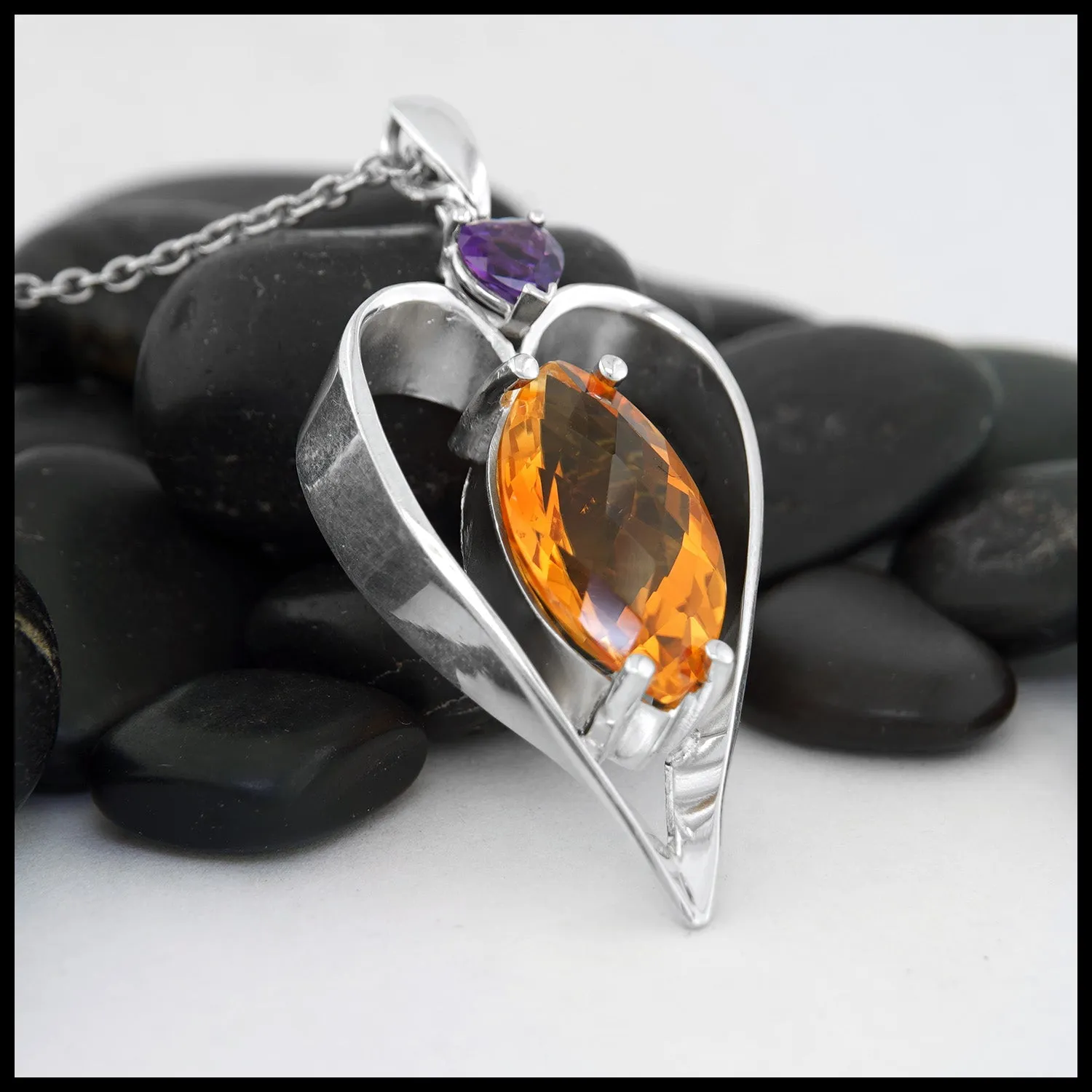 Ribbon Heart Pendant