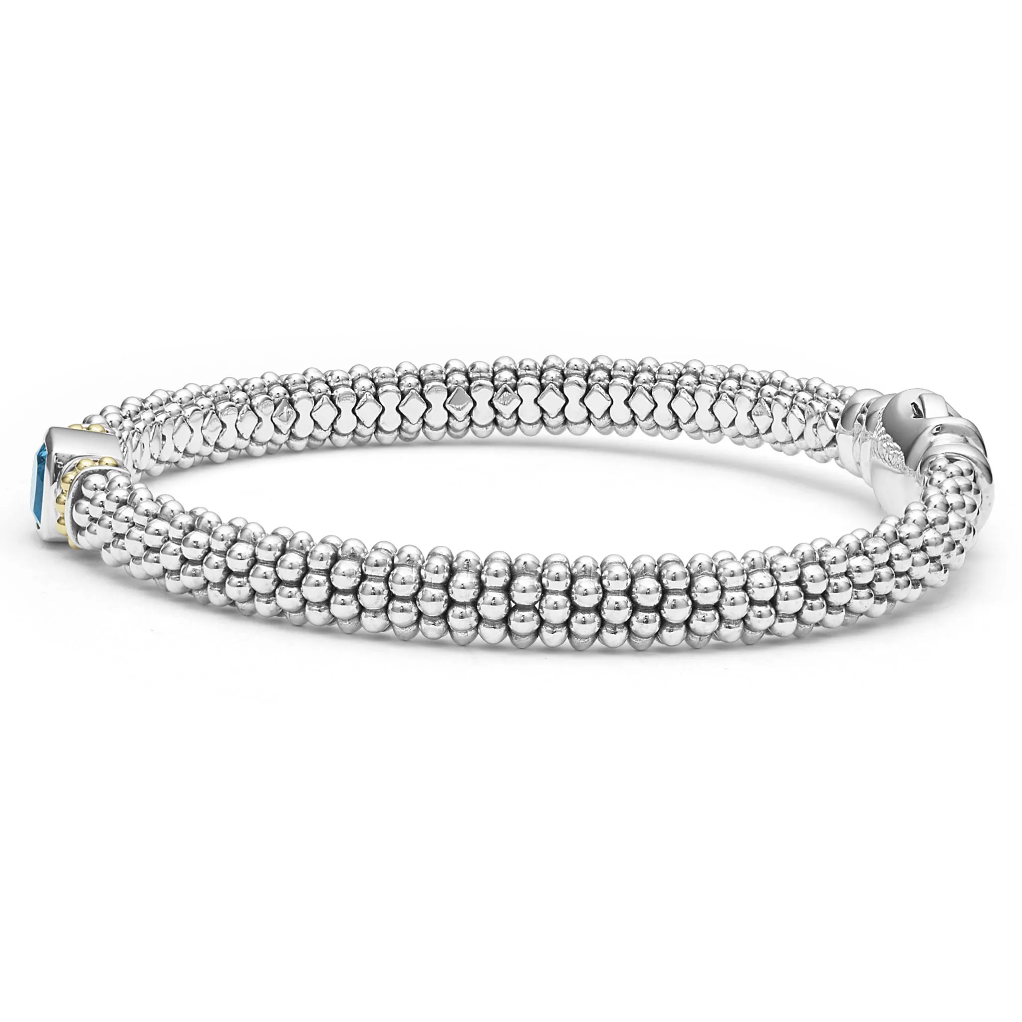 Rittenhouse Swiss Blue Topaz Caviar Bracelet | 6mm