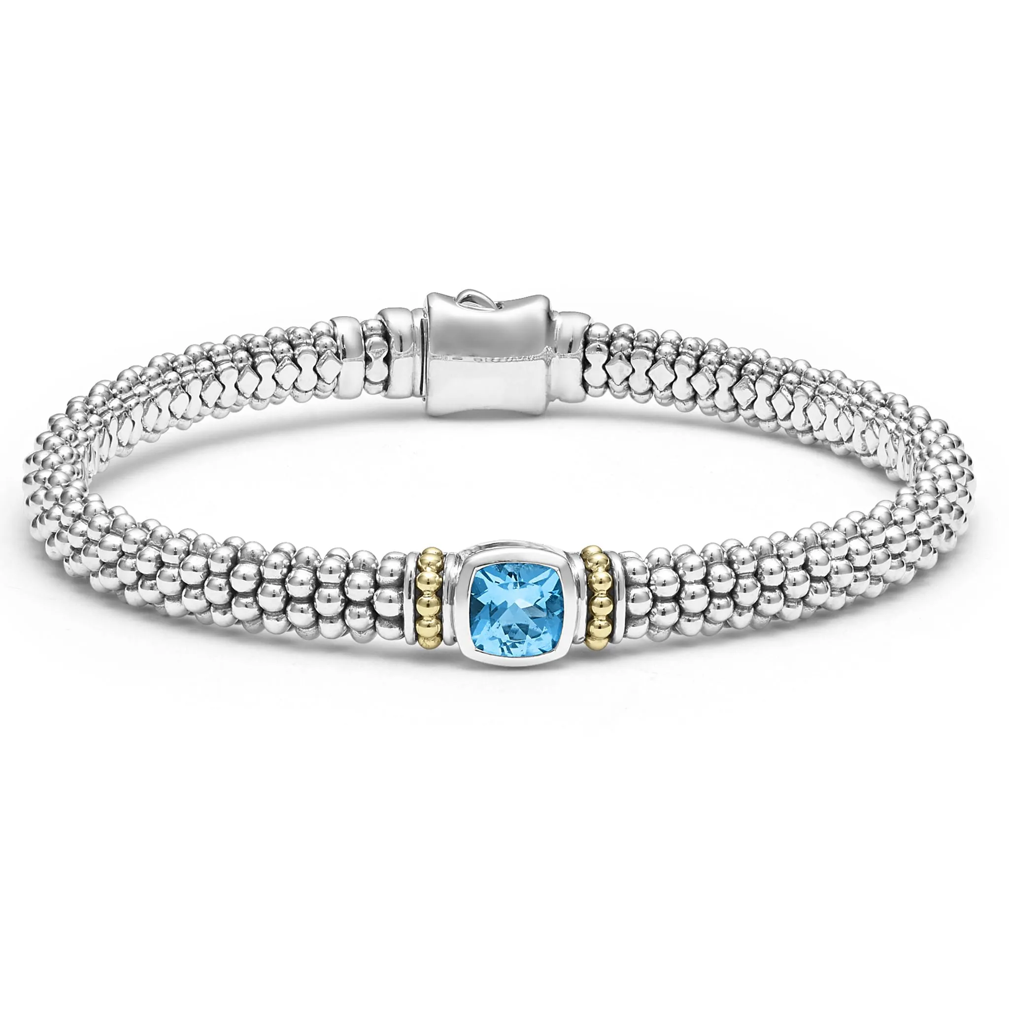 Rittenhouse Swiss Blue Topaz Caviar Bracelet | 6mm