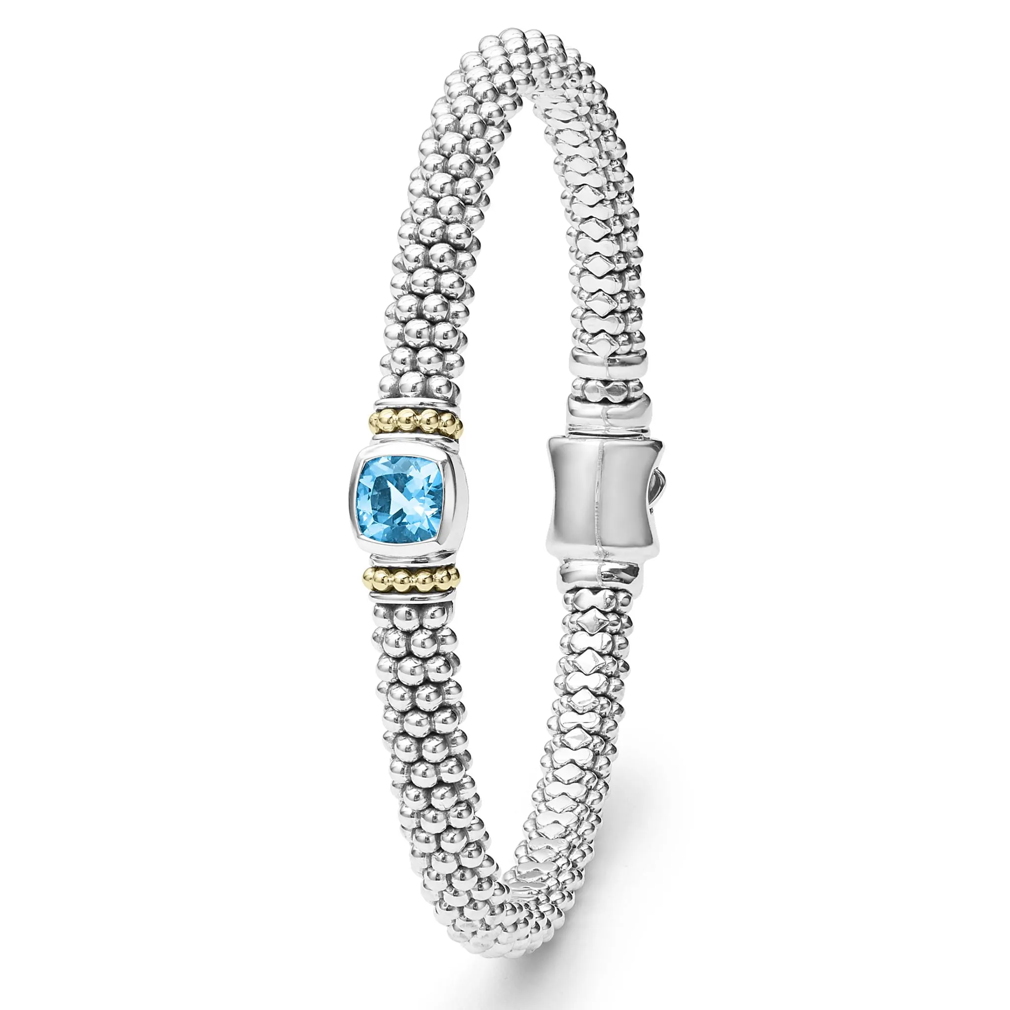 Rittenhouse Swiss Blue Topaz Caviar Bracelet | 6mm