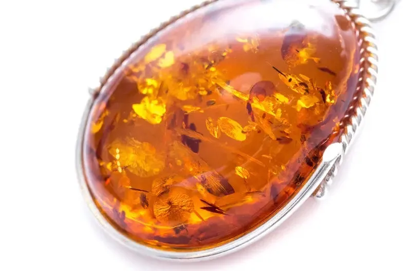 Rope Frame Statement Amber Pendant