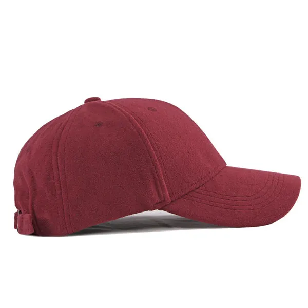 Rose Red Classic Suede Baseball Cap 玫紅色經典麂皮絨棒球帽 KCHT2325b