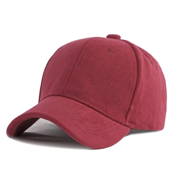 Rose Red Classic Suede Baseball Cap 玫紅色經典麂皮絨棒球帽 KCHT2325b