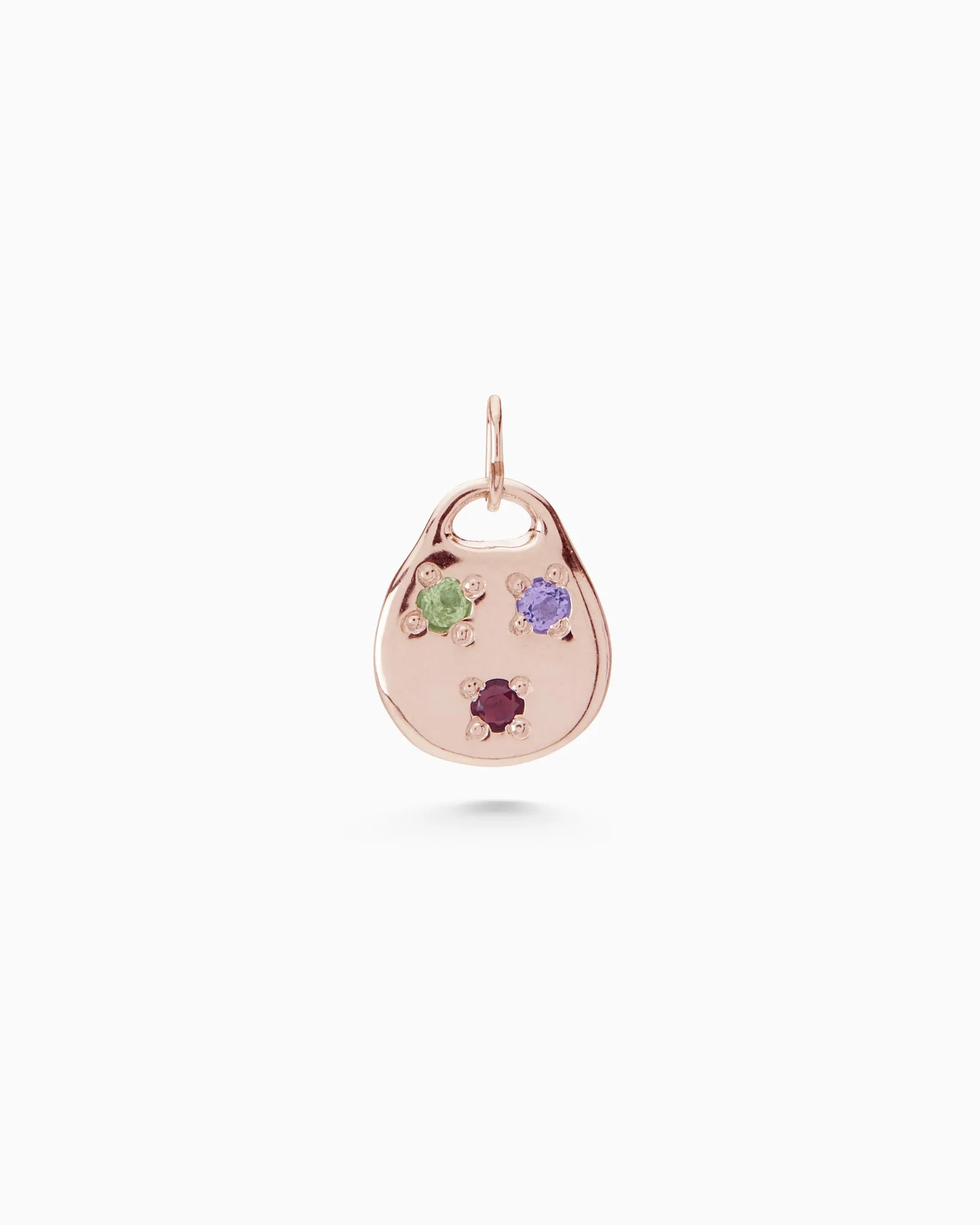 Round Stone Pendant | Rose Gold