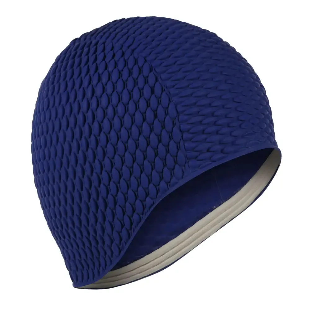 Rubber Bubble Swim Cap by Fashy Navy Blue