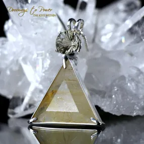 Rutilated Quartz & Citrine Vogel Star of David Pendant