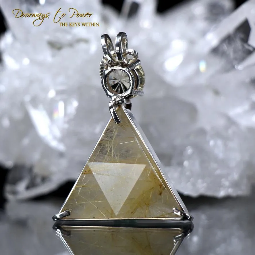 Rutilated Quartz & Citrine Vogel Star of David Pendant