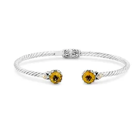 Samuel B. Citrine Birthstone Glow Bangle Bracelet - November