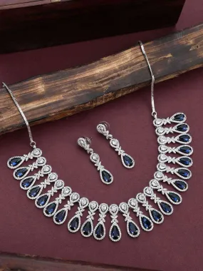 Sapphire Ad Brass Necklace Set