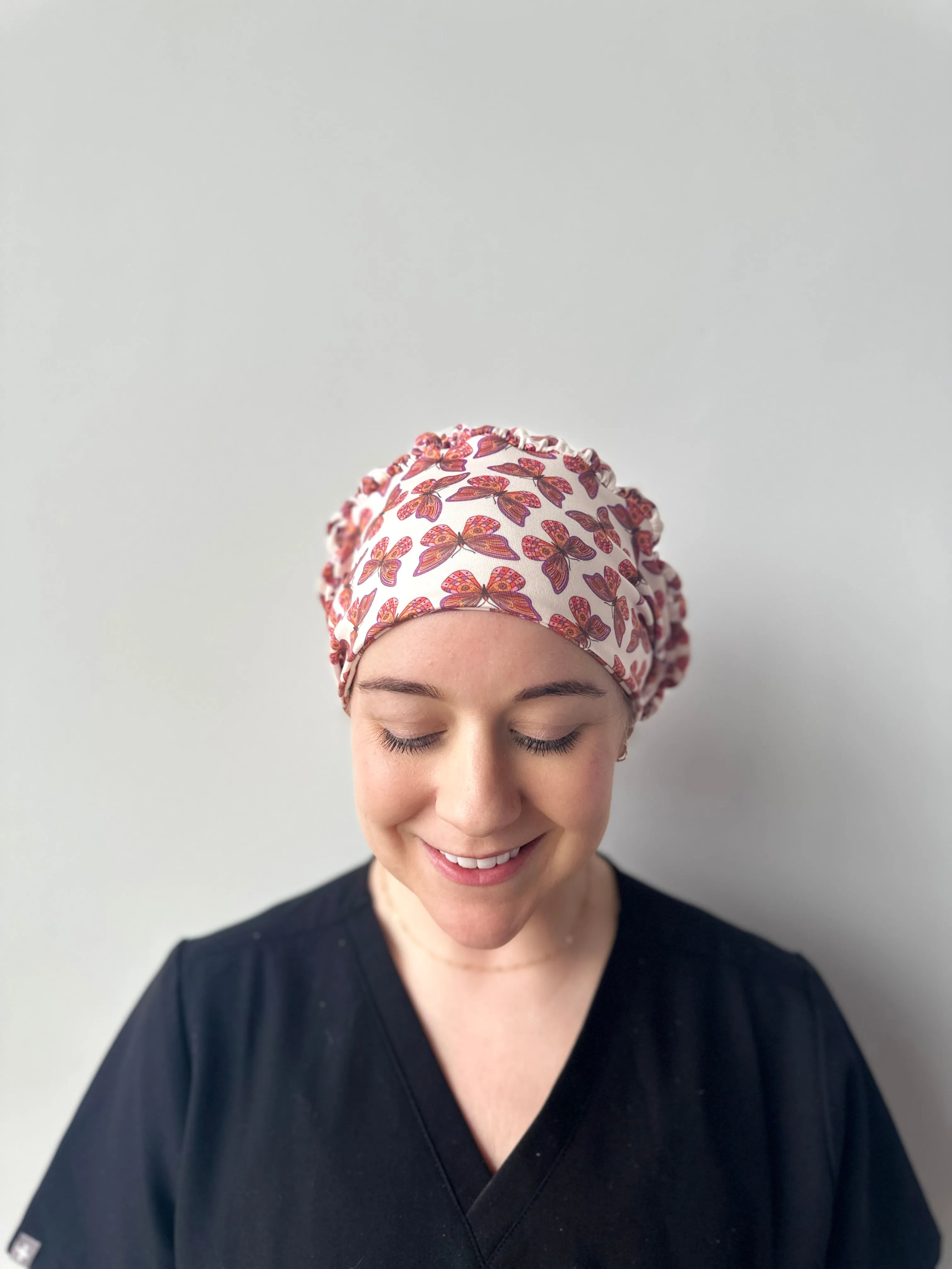 Scrub Hat - Retro Butterfly