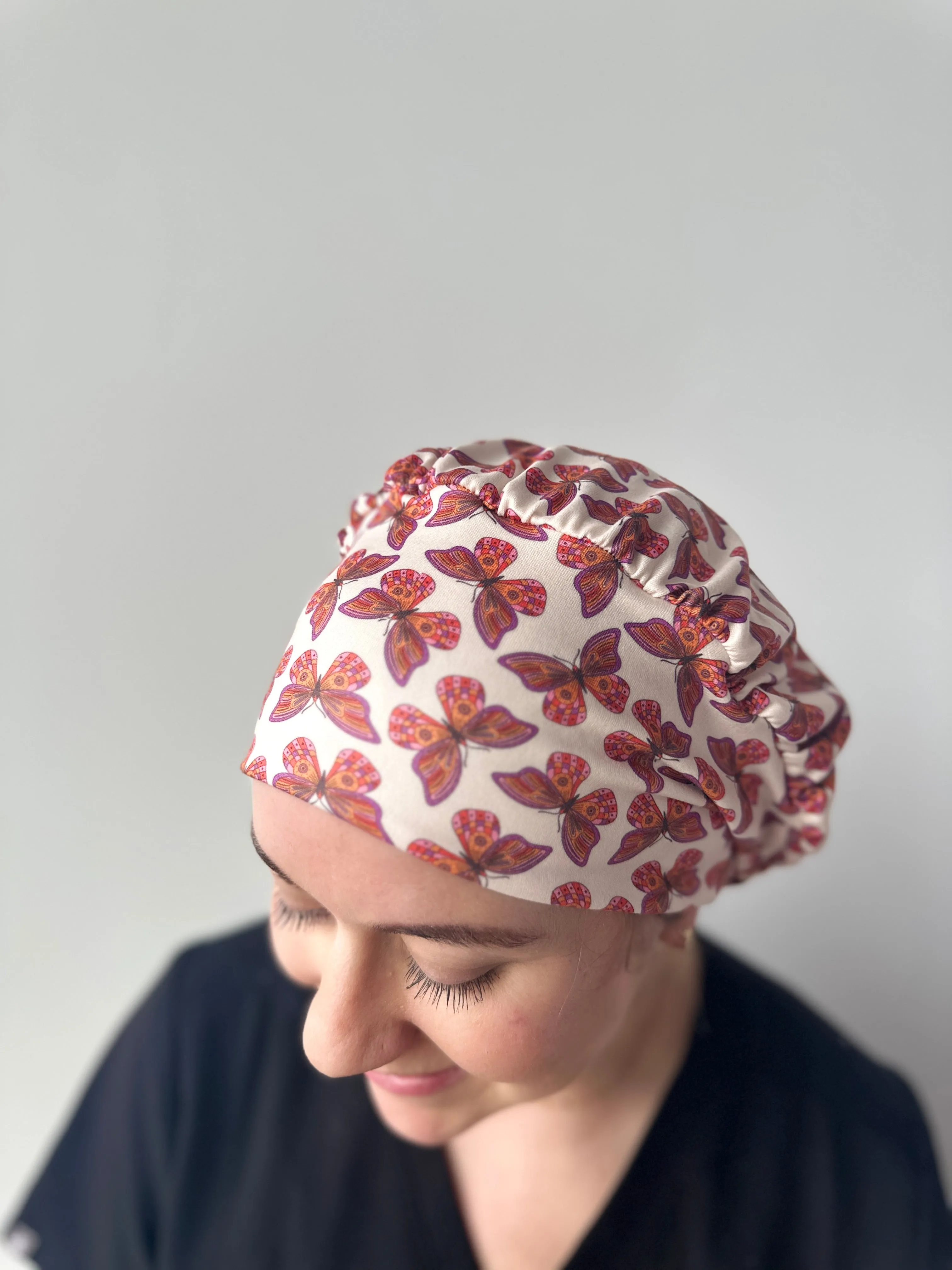 Scrub Hat - Retro Butterfly