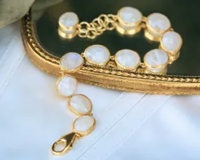 SHADE COLLECTION - 18K GOLD VERMEIL SILVER MOONSTONE BRACELET - BY JORGE REVILLA