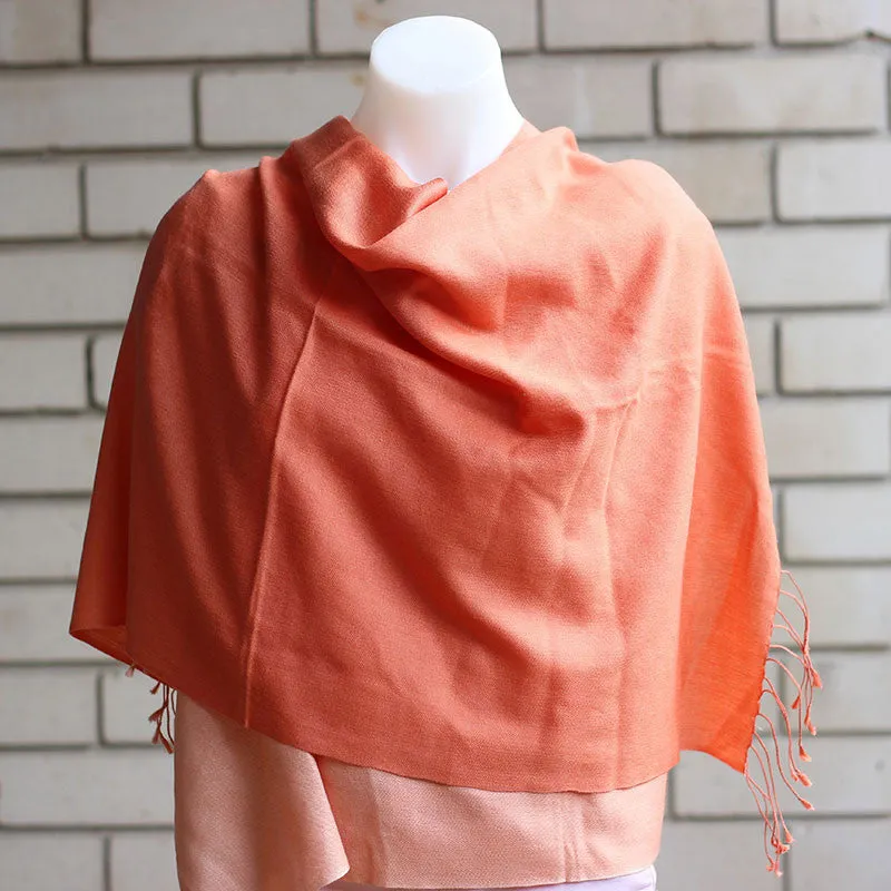 Shaded Pashmina Scarf Orange